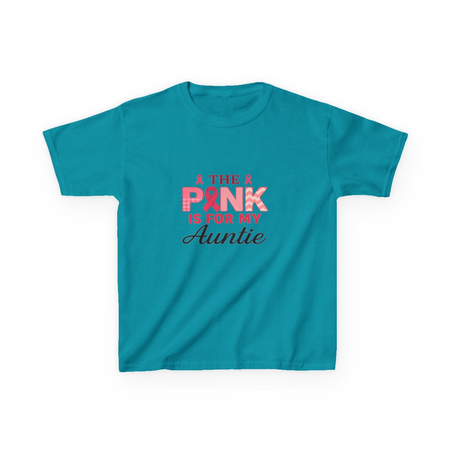 Pink Ribbon Auntie Dinosaur Christmas Tee