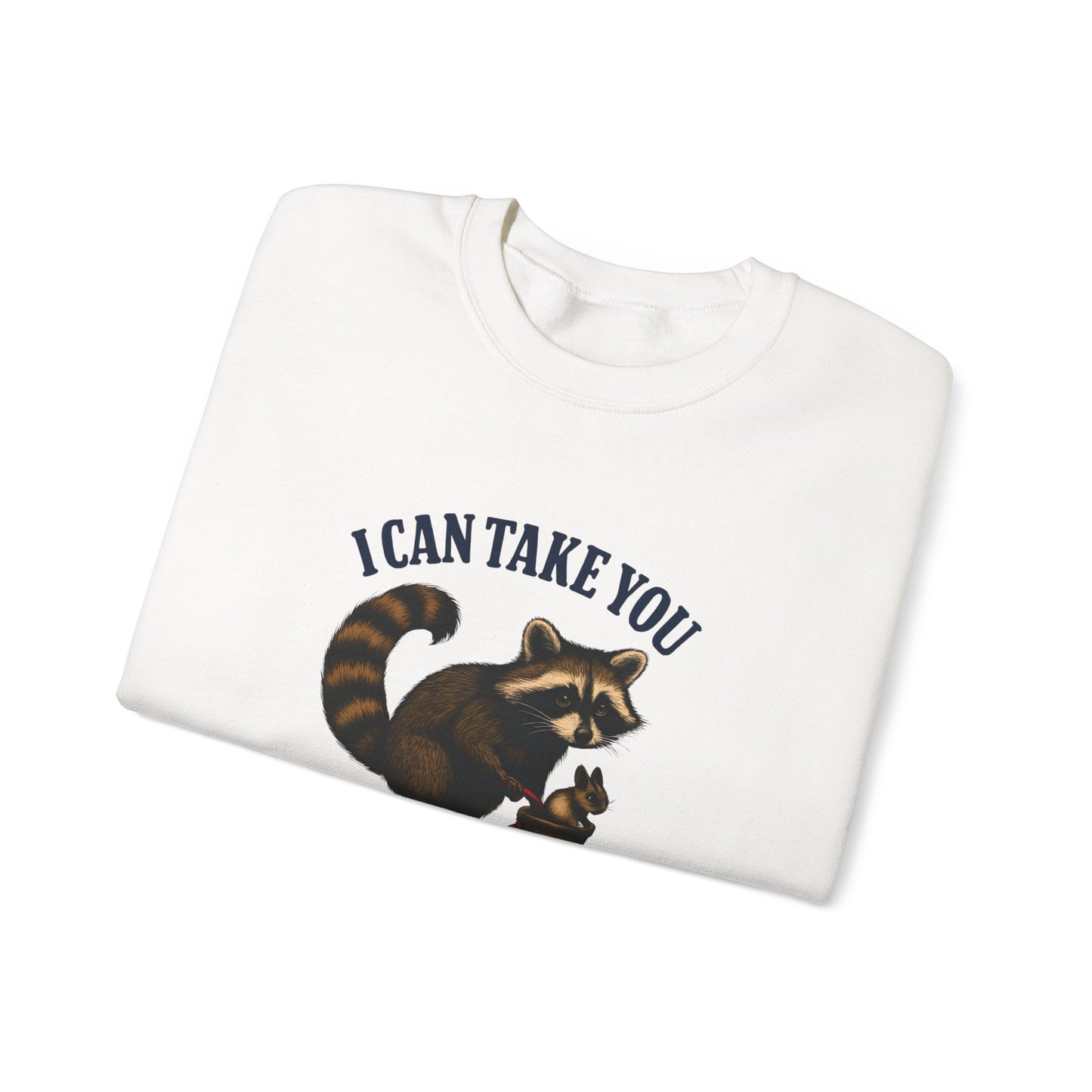 Creepy Clown Raccoon Halloween Sweatshirt - Trash Ride
