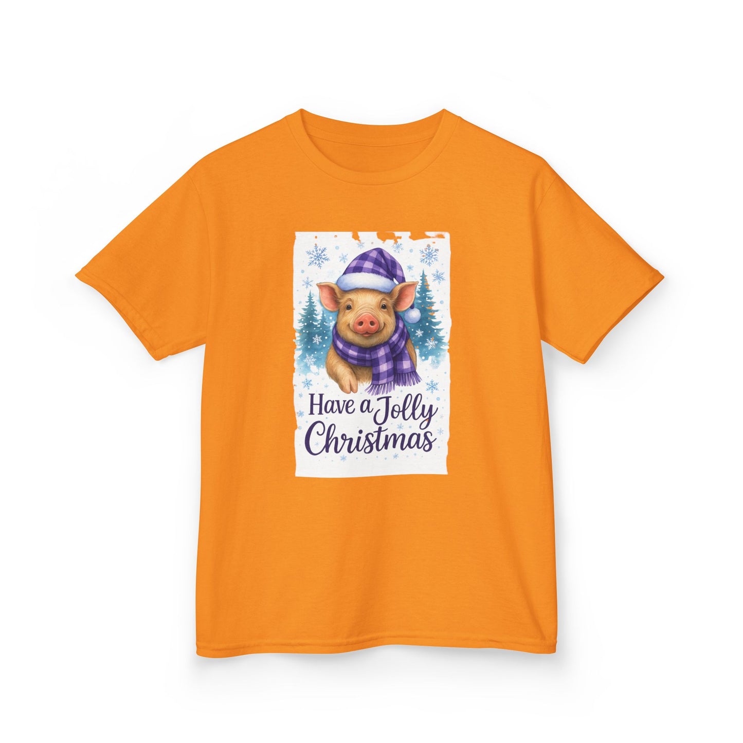 Jolly Pig Christmas Tee - Kids Holiday Shirt