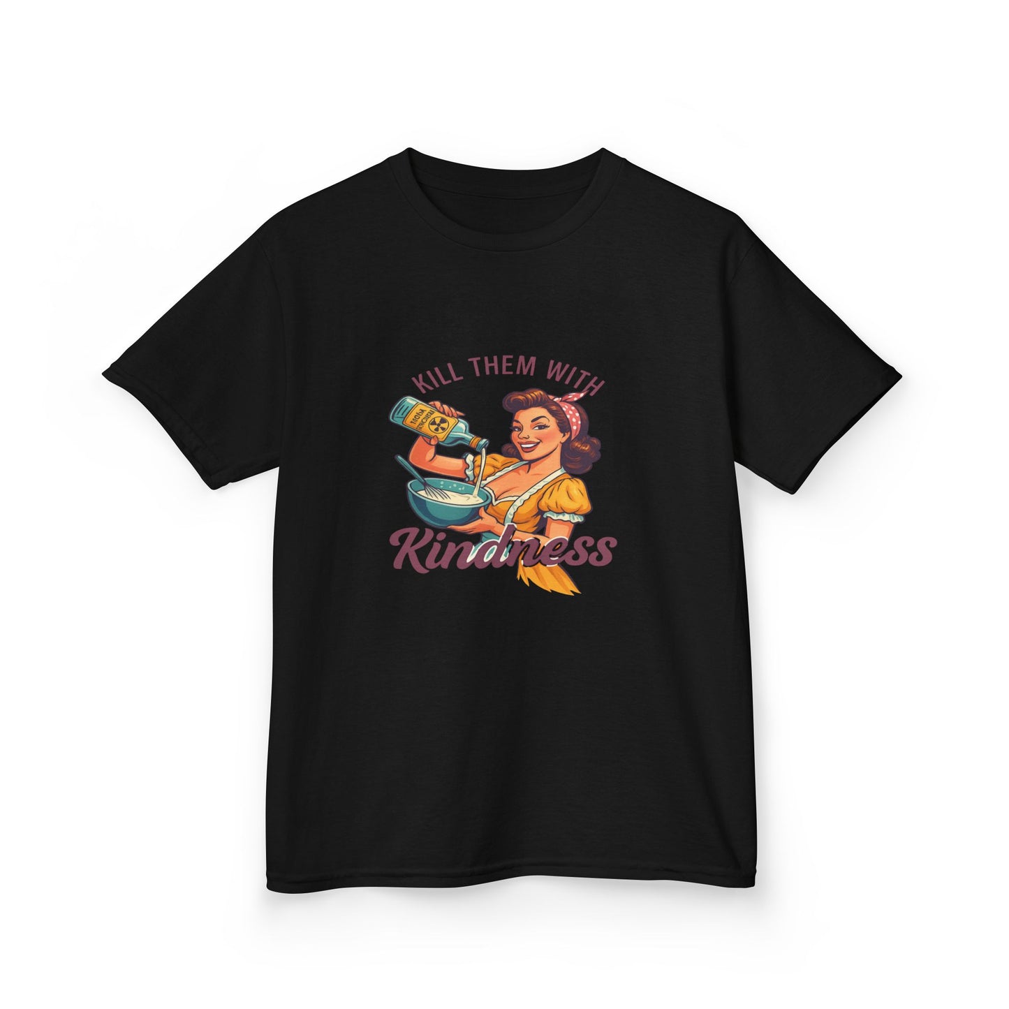 Radioactive Kindness: Funny Xmas Dinosaur Tee for Kids