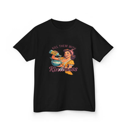 Radioactive Kindness: Funny Xmas Dinosaur Tee for Kids