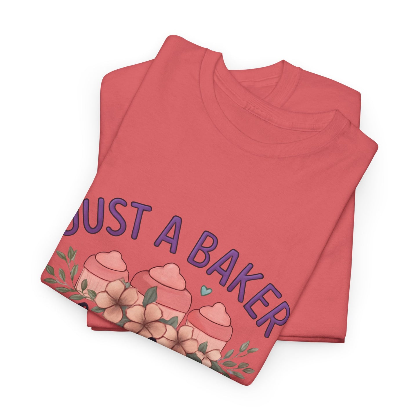Baking Lover Tee with Cupcake and Rolling Pin Design