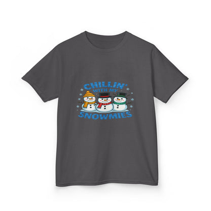 Chillin' with My Snowmies Christmas Tee - Kids Holiday Shirt
