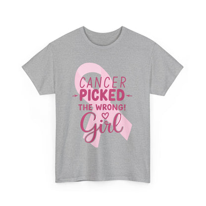 Cancer: The Wrong Picked Girl - Pink Ribbon Tee