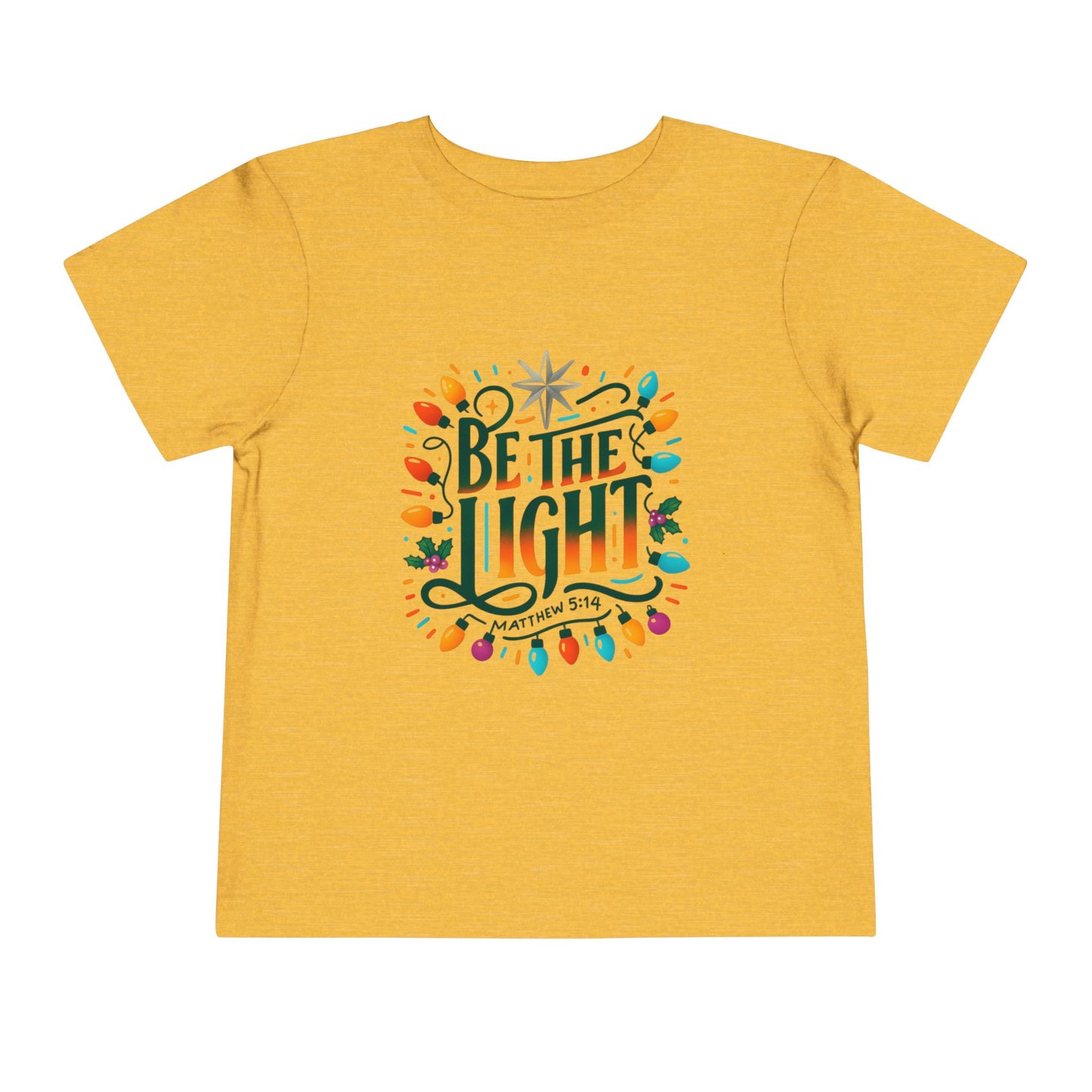 Christmas Toddler Tee - BE THE LIGHT, Matthew 5:14