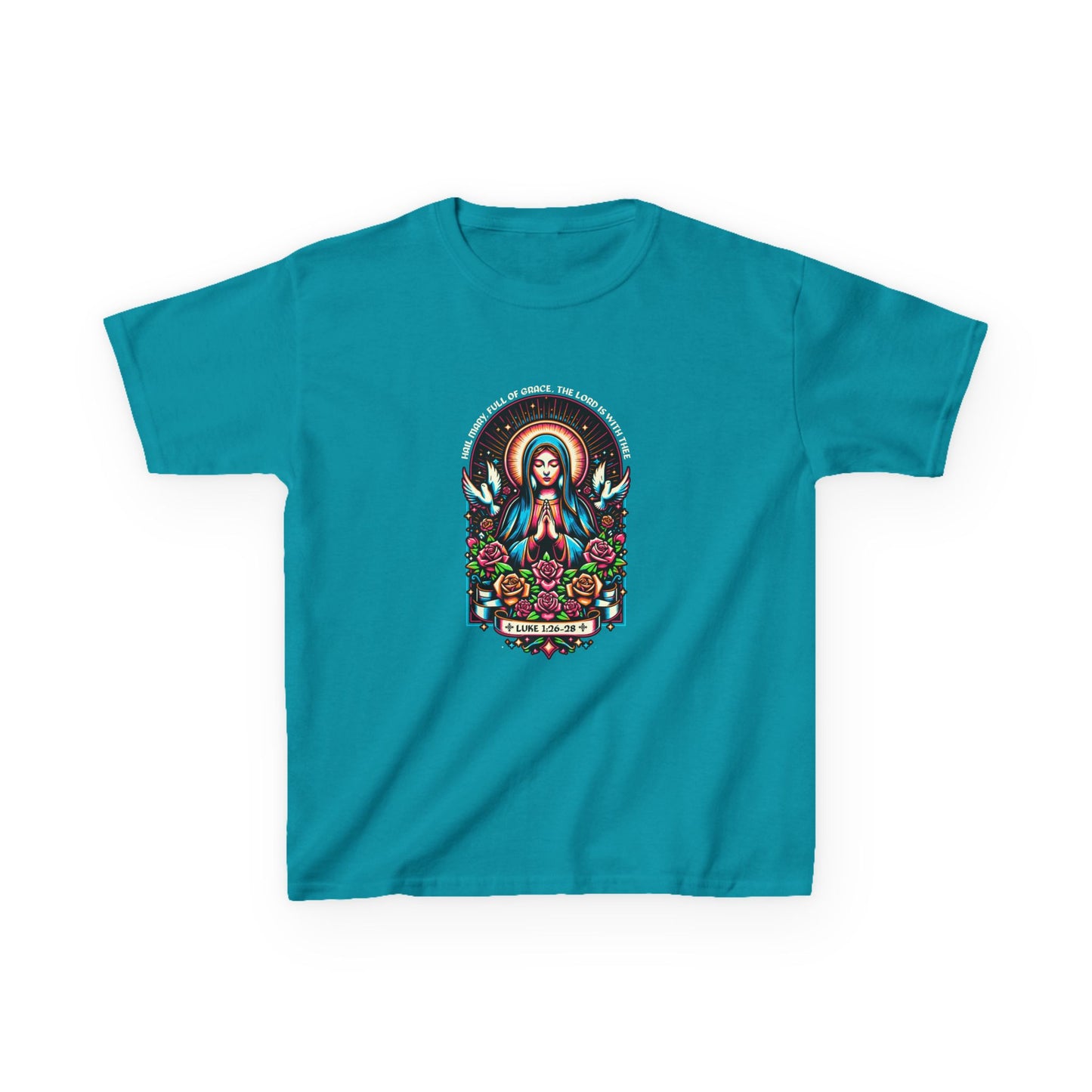 Virgin Mary Graphic Tee - Christmas Kids Shirt