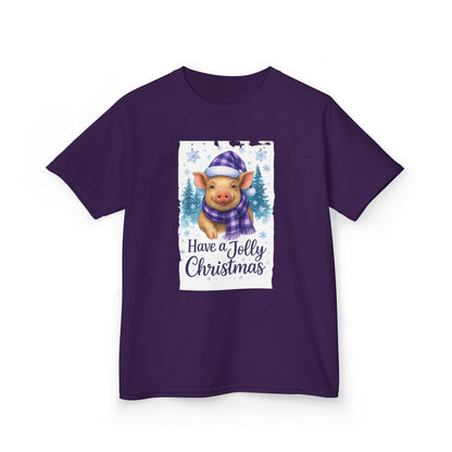 Jolly Pig Christmas Tee - Kids Holiday Shirt