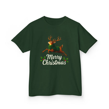 Merry Christmas Reindeer Kids Tee - Festive Dino Style
