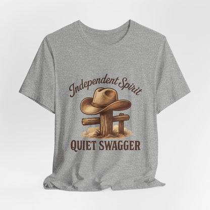 Quiet Swagger Cowboy Tee — Independent Spirit Western T-Shirt