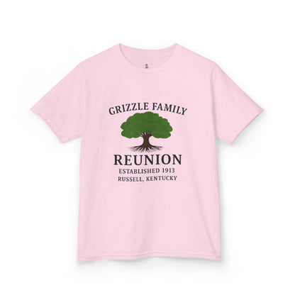 Grizzle Family Reunion Youth Tee, Family Gathering Shirt, Personalized Kids T-Shirt, Family Heritage Gift, Kids Reunion Apparel