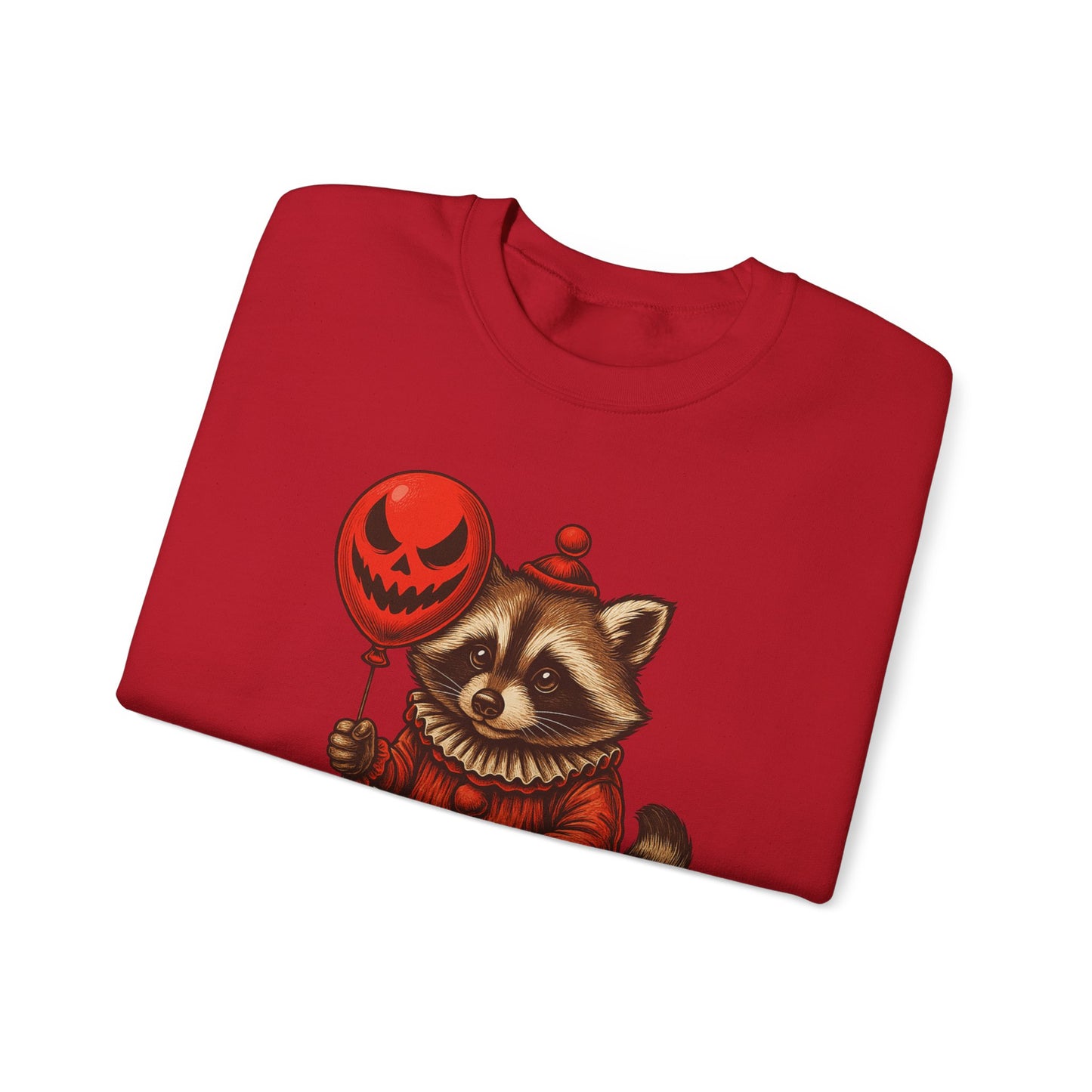 Creepy Clown Raccoon Halloween Sweatshirt