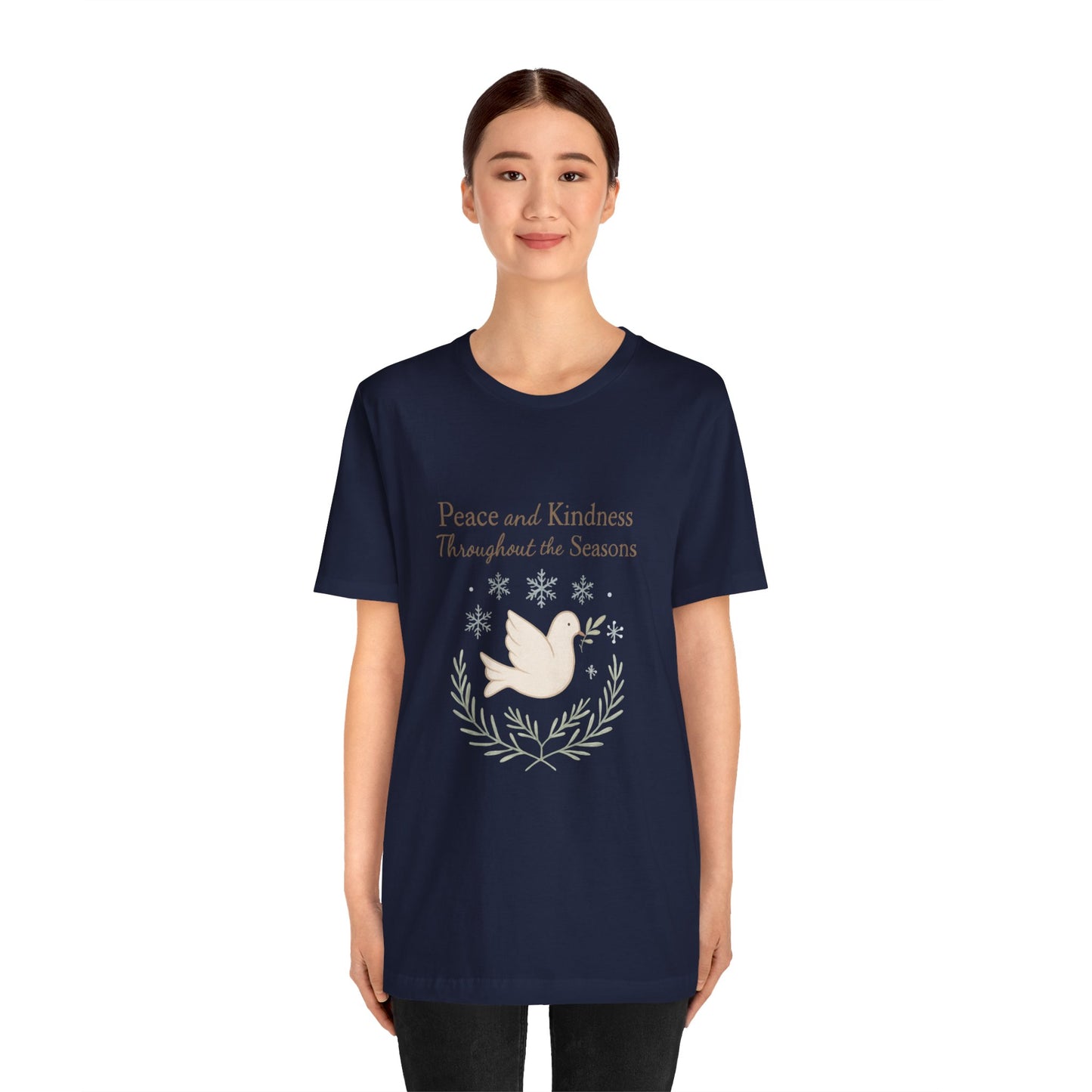 Peace and Kindness Dove Tee — 'Peace and Kindness Throughout the Seasons' Inspirational T-Shirt