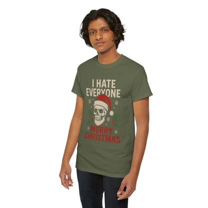 Grumpy Santa Skull Christmas Tee