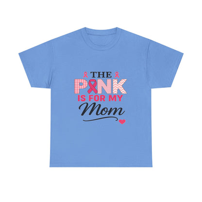 Mom's Strength: Pink Ribbon Breast Cancer Awareness Tee
