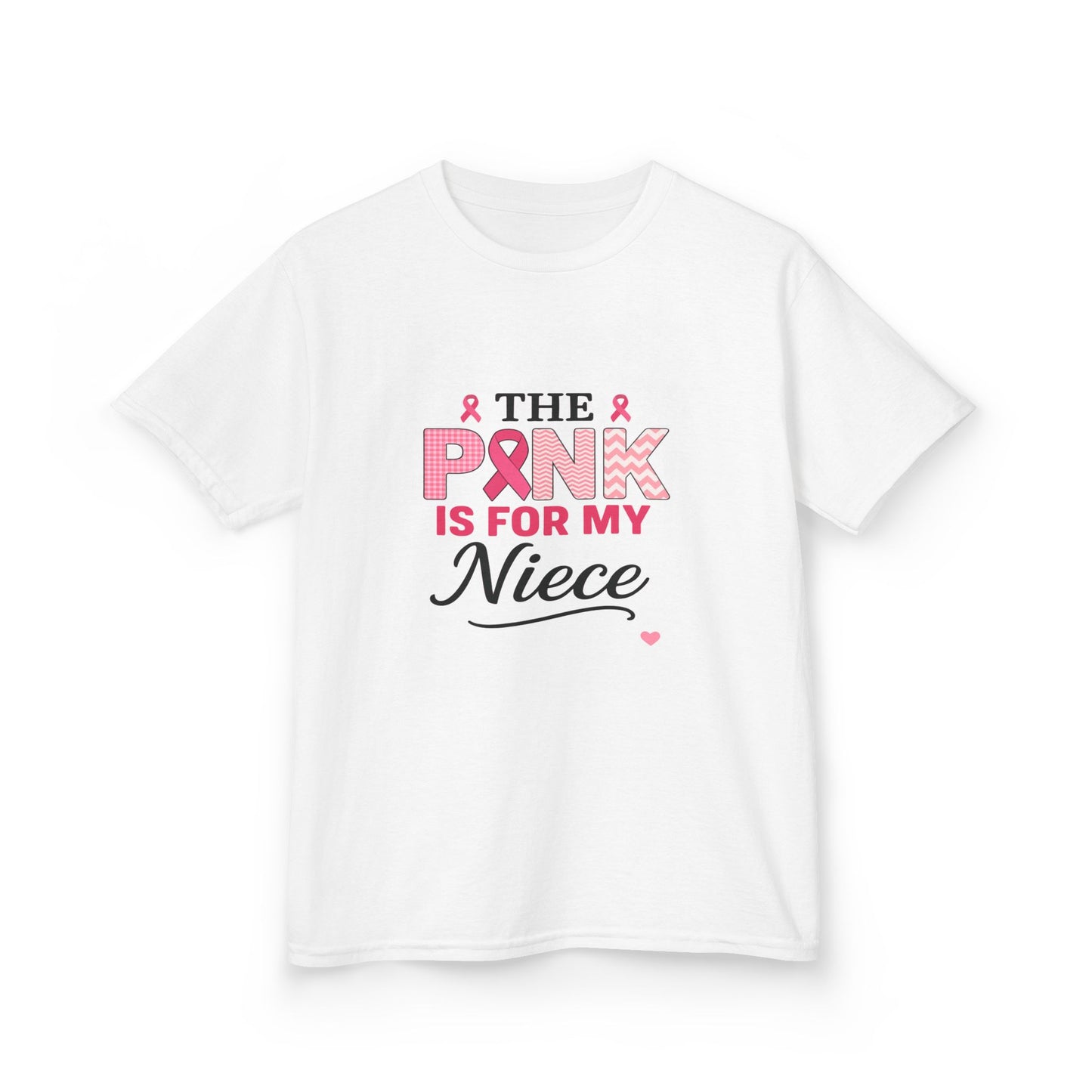 Pink Ribbon Niece Christmas Dino Tee