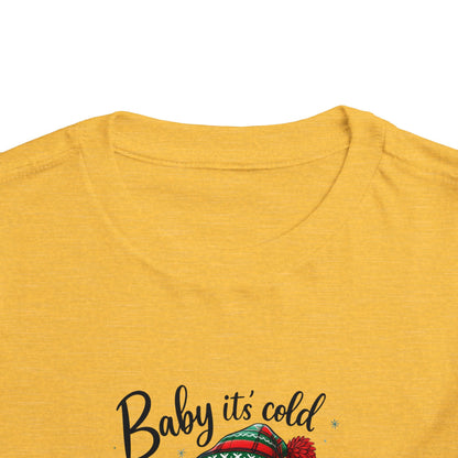 Baby It's Cold Outside Snowman Toddler Christmas Tee