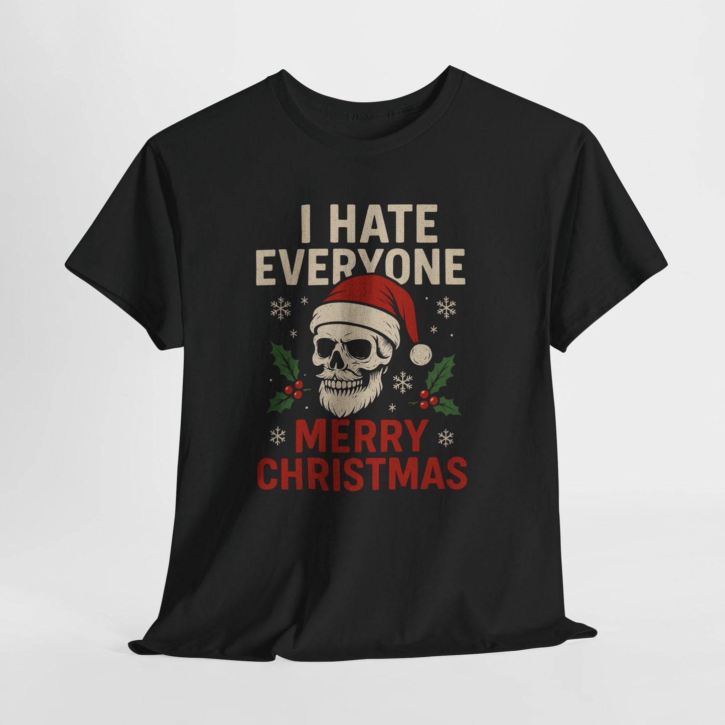 Grumpy Santa Skull Christmas Tee