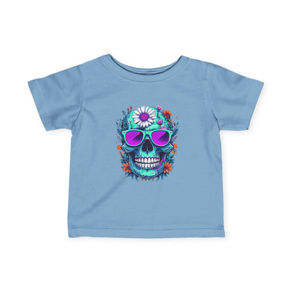 Colorful Skull Infant Tee - Trendy Baby Clothes, Unique Baby Gift, Toddler Party Outfit, Day of the Dead Tee, Fun Kid’s Apparel