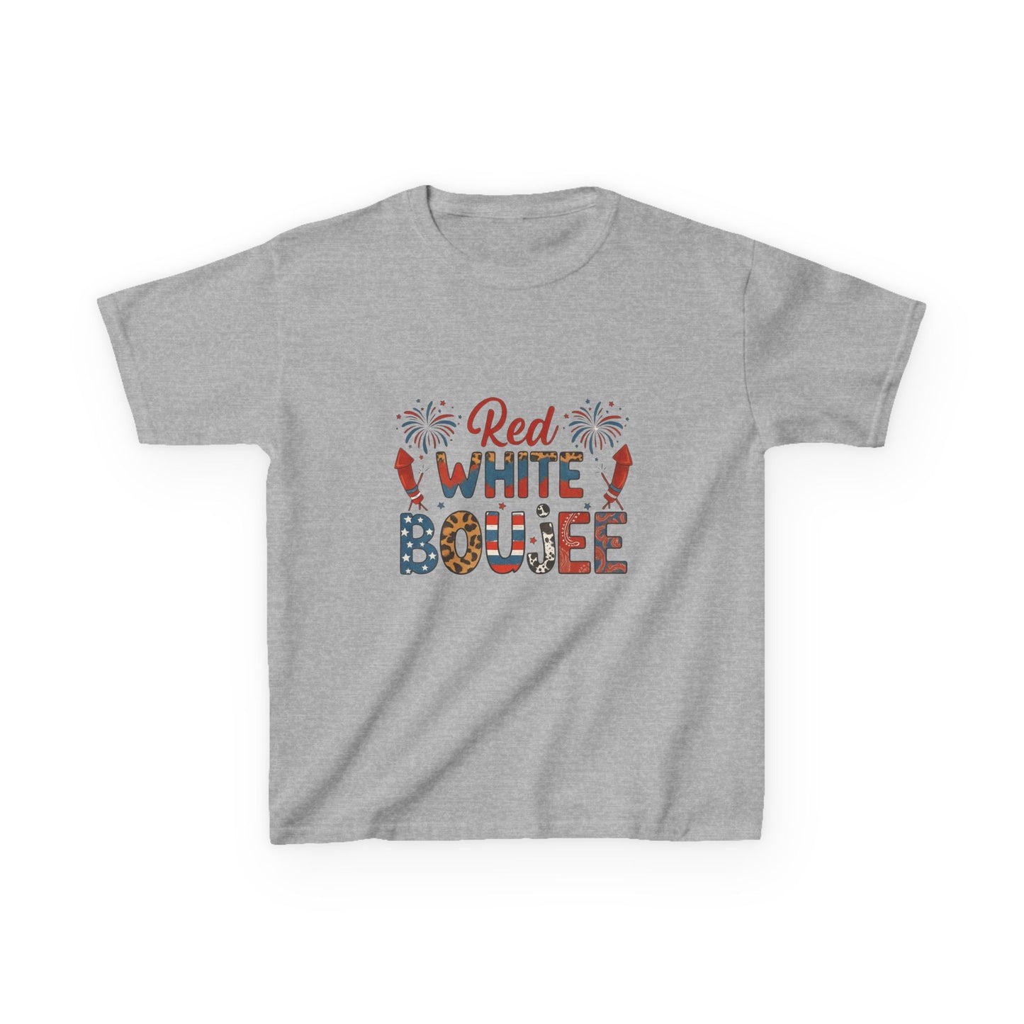 Red White Boujee Patriotic Kids Tee - 4th of July