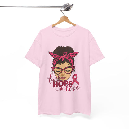 Hope, Faith, Love: Breast Cancer Awareness Tee