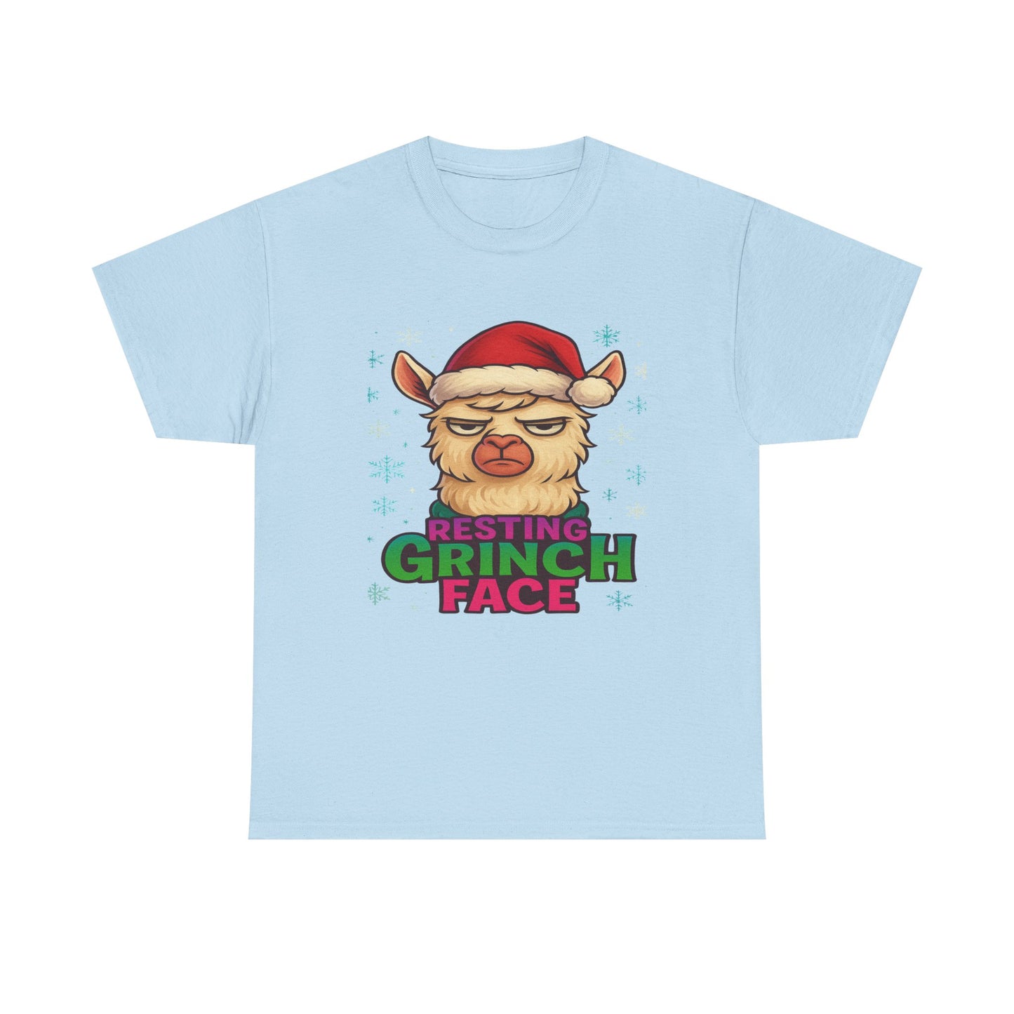 Grumpy Llama Face Christmas Tee