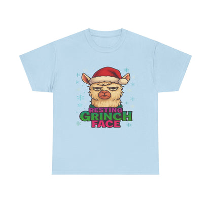 Grumpy Llama Face Christmas Tee