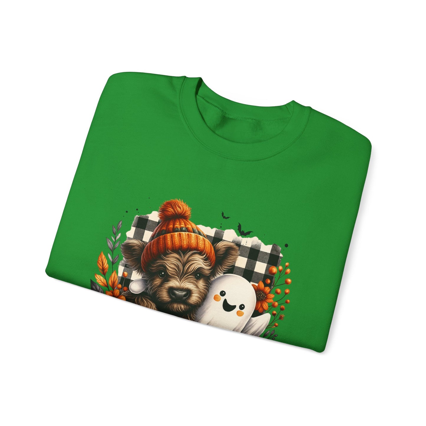 Cute Halloween Dog & Ghost Crewneck Sweatshirt