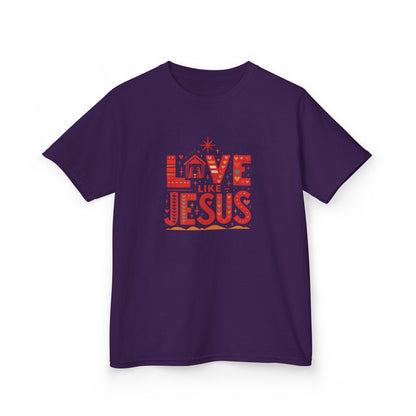 Love Like Jesus Christmas Dinosaur Kids Tee