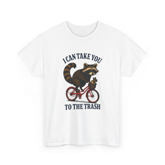 Cotton Tee Vintage Raccoon Bicycle Graphic Shirt