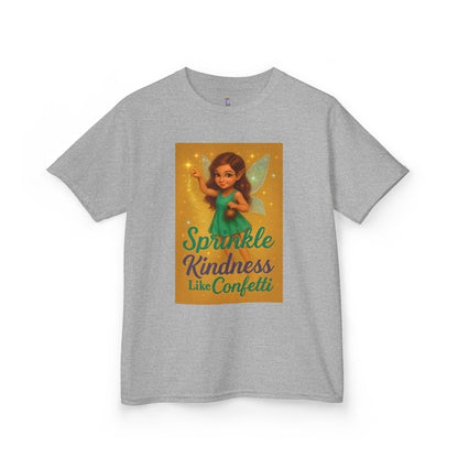 Sparkle Kindness Kids Cotton Tee - Whimsical Fairy Design, Perfect Birthday Gift, Playtime Apparel, Encouraging Message, Kids Fashion