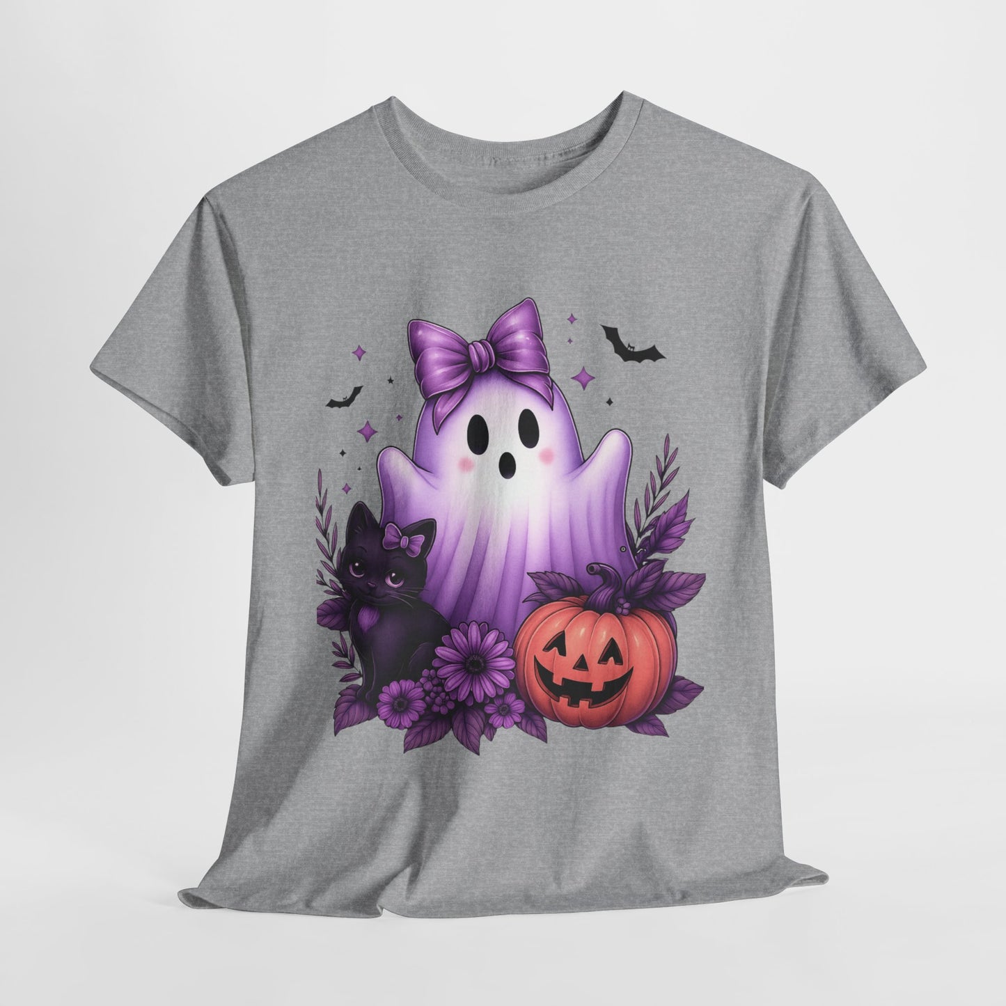 Pastel Halloween Ghost Cat Tee
