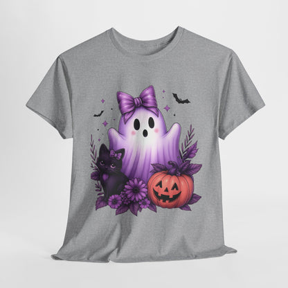 Pastel Halloween Ghost Cat Tee