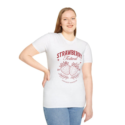 Strawberry Festival Unisex T-Shirt, Vintage Berry Tee, Local Produce Shirt, Farmhouse Fashion, Summer Celebration Wear