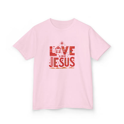Love Like Jesus Christmas Dinosaur Kids Tee