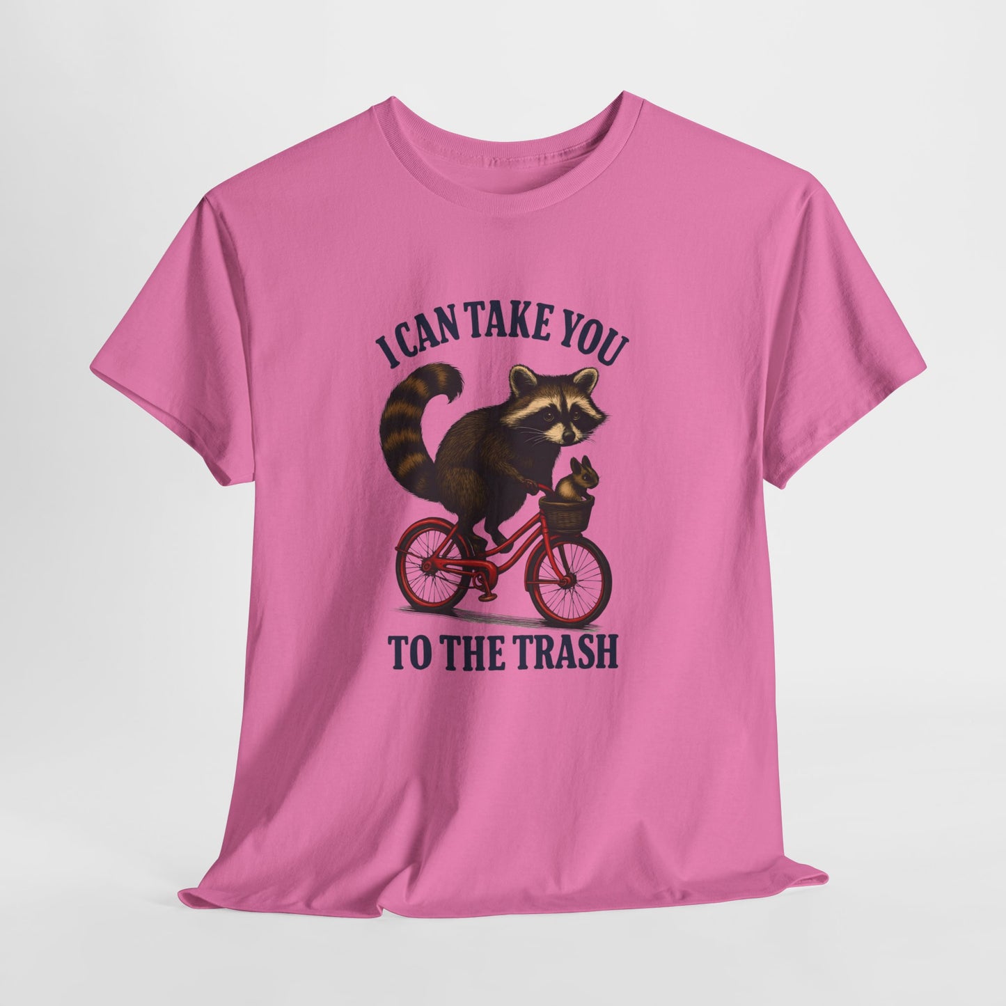 Cotton Tee Vintage Raccoon Bicycle Graphic Shirt