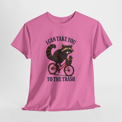 Cotton Tee Vintage Raccoon Bicycle Graphic Shirt