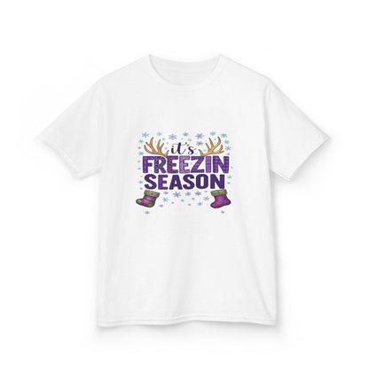 It's Freezin' Season Dino Christmas Tee - Kids Holiday Shirt
