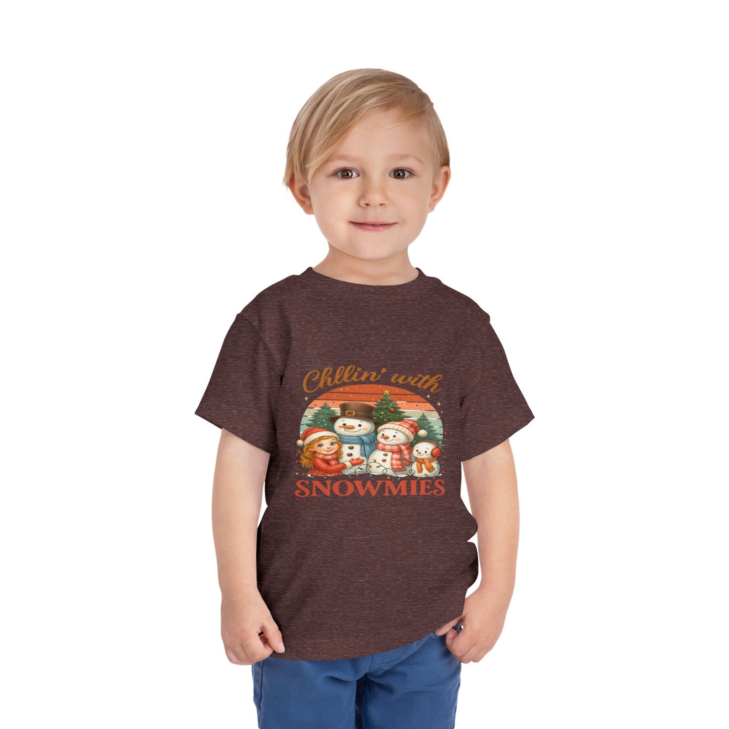 Chillin' With Snowmies Toddler Christmas Tee
