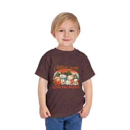 Chillin' With Snowmies Toddler Christmas Tee