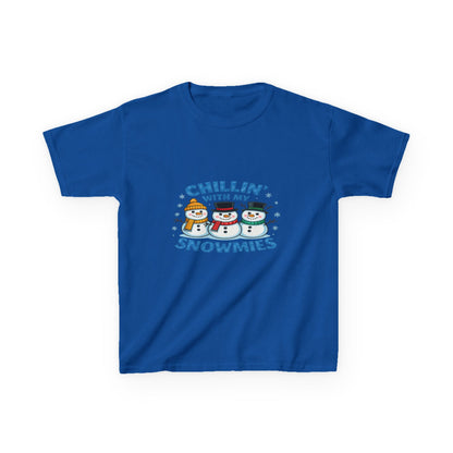 Chillin' with My Snowmies Christmas Tee - Kids Holiday Shirt