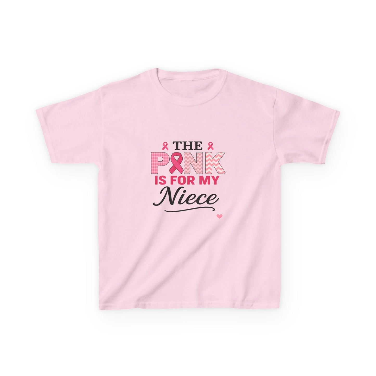Pink Ribbon Niece Christmas Dino Tee