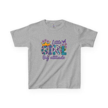 Whimsical Kids Tee for Big Attitude, Fun T-Shirt for Girls, Playful Cotton Shirt, Gift for Birthdays or Celebrations