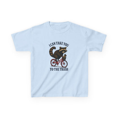 Raccoon Trash Ride Christmas Kids Tee