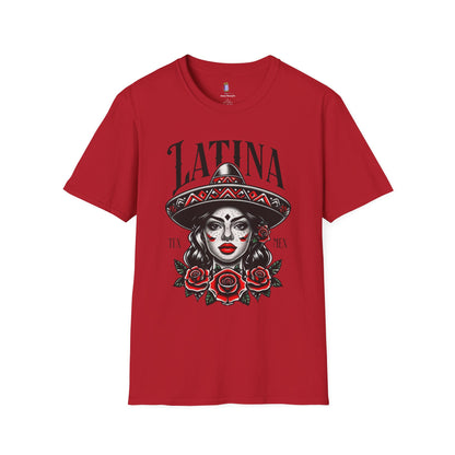 Latina Floral Graphic T-Shirt, Casual Wear, Cultural Pride Tee, Fashion for Latinas, Gifts for Her, Summer Style