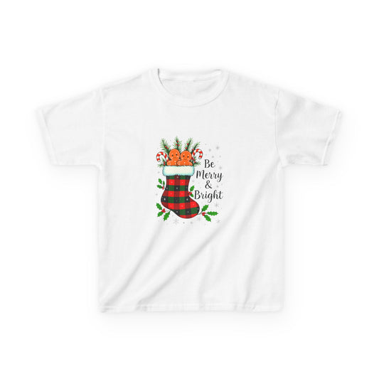 Dino Merry & Bright Christmas Tee - Kids Holiday Shirt