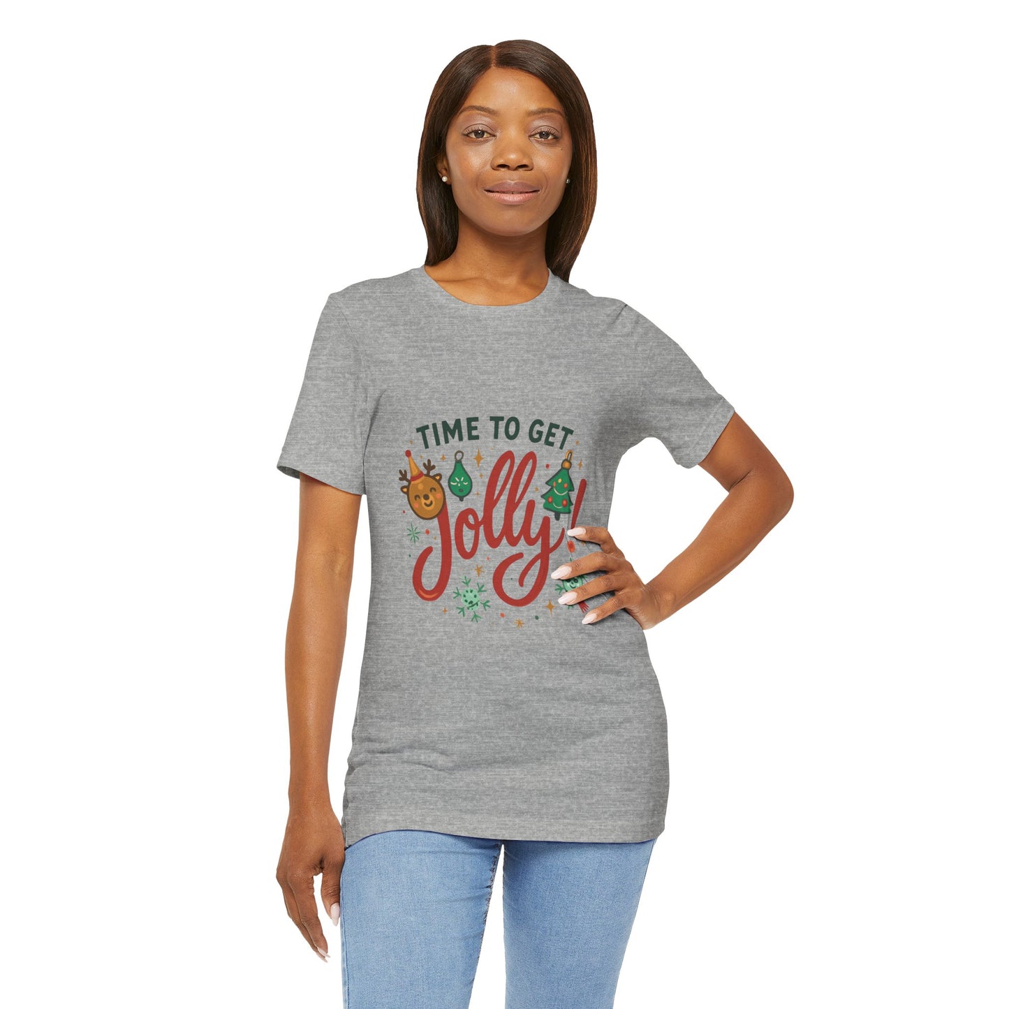 Time to Get Jolly! Christmas Tee — Festive Holiday Graphic T-Shirt