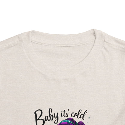 Baby It's Cold Outside Snowman Toddler Christmas Tee