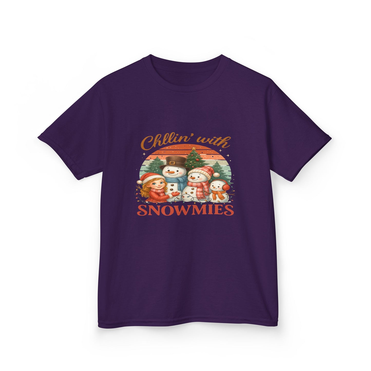 Chillin' with Snowmies Kids Christmas Tee