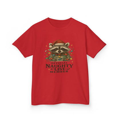 Naughty Raccoon Christmas Tee - Holiday Gift for Kids