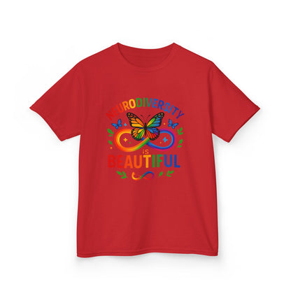 Neurodiversity is Beautiful - Rainbow Dinosaur Kids Tee